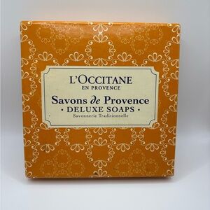 L'Occitane Savons De Provence Deluxe Soaps Milk Verbena Lavender Orange Box Set